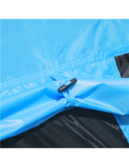 Outsunny 6 Men Tipi Tent, Camping Teepee Family Tent with Mesh Windows Zipped Door Carry Bag, Easy Set Up for Hiking Picnics Out - pic 64881 | FastDaddyshop
