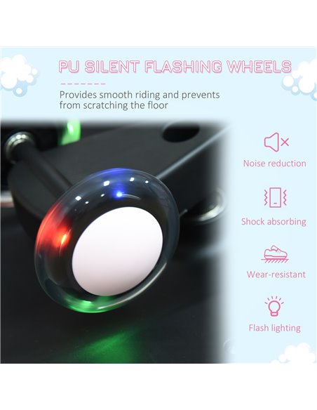 HOMCOM Ride on Wiggle Car w/LED Flashing Wheels, Swing Car, No Batteries, Gears or Pedals - Twist, Wiggle Movement to Steer, for - pic 6490 | FastDaddyshop