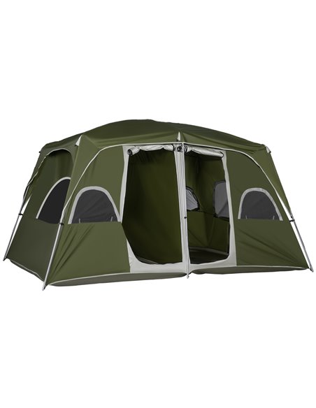 Outsunny Camping Tent, Family Tent 4-8 Person 2 Room, Green A20-226GN - pic 64919 | FastDaddyshop