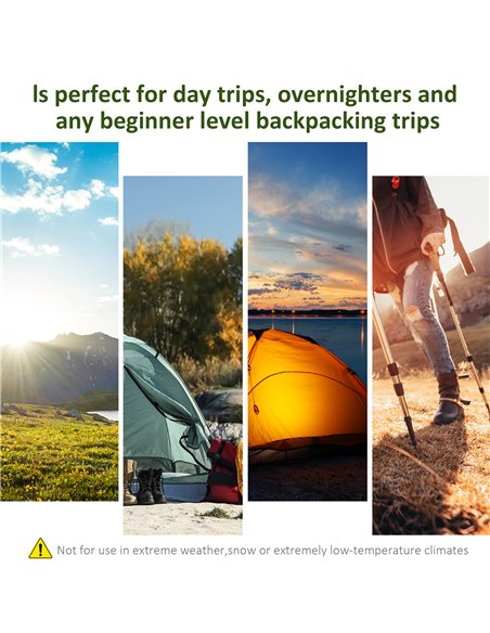 Outsunny Camping Tent, Family Tent 4-8 Person 2 Room, with Large Mesh Windows, Easy Set Up for Backpacking Hiking Outdoor, Green - pic 64922 | FastDaddyshop