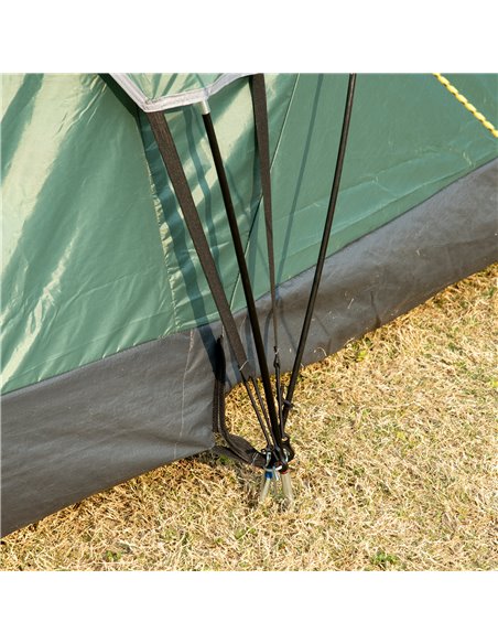 Outsunny 5-6 Man Dome Camping Tent Hiking Shelter UV Protection 3000mm Water Resistant Tunnel Tent - Dark Green A20-132V00DG - pic 64958 | FastDaddyshop