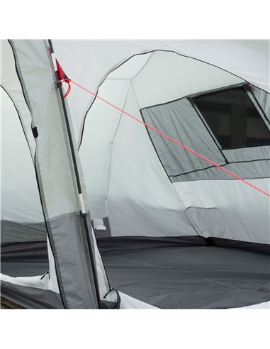 Outsunny 6-8 Person Tunnel Tent, Camping Tent with Bedroom, Living Room, Sewn-in Floor, 3 Doors and Carry Bag, 2000mm Water Colu