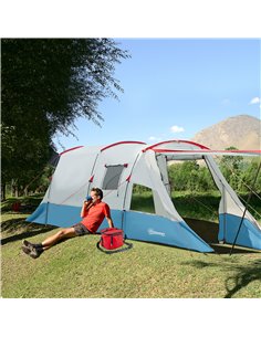 Outsunny 6-8 Person Tunnel Camping Tent with Carry Bag, Blue A20-299V00LB 2