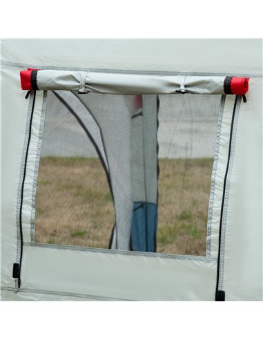 Outsunny 6-8 Person Tunnel Tent, Camping Tent with Bedroom, Living Room, Sewn-in Floor, 3 Doors and Carry Bag, 2000mm Water Colu