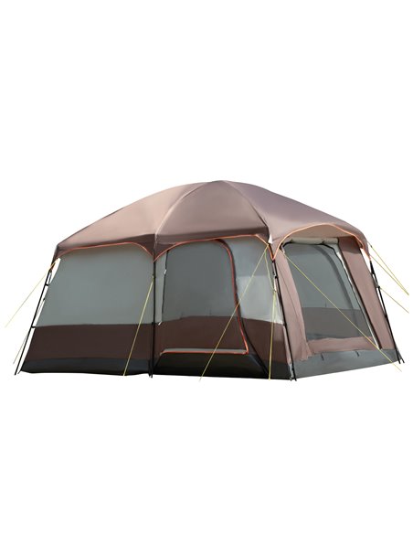 Outsunny 3-4 Man Two Room Camping Tent, Brown A20-329V00BN - pic 64996 | FastDaddyshop