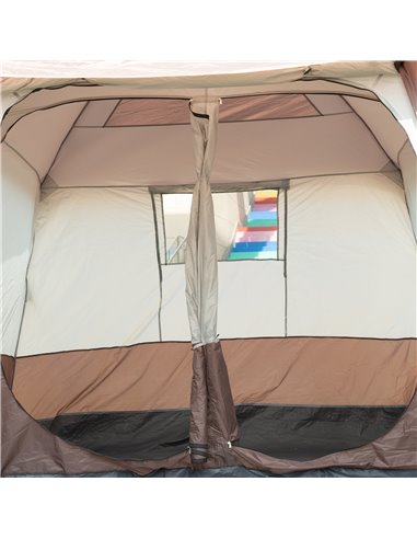 Outsunny 3-4 Man Two Room Camping Tent with Vestibule, UV50+ Cabin Tent with 3000 mm Water Column, Groundsheet, Portable Carry B