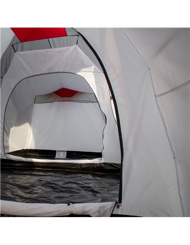 Outsunny 4-6 Man Tunnel Tent with 2 Bedroom, Living Area and Vestibule, Large Camping Tent, 2000mm Waterproof, UV50+, Portable w