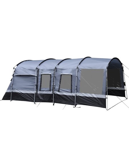 Outsunny 8-Person Camping Tent, Waterproof Family Tent, Grey A20-273V02CG - pic 65014 | FastDaddyshop