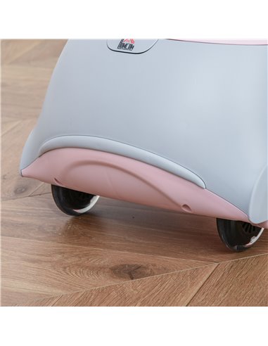 HOMCOM Ride on Wiggle Car Dolphin Shaped w/LED Flashing Wheels, No Batteries, Gears or Pedals-Wiggle Movement to Steer, for 18-7