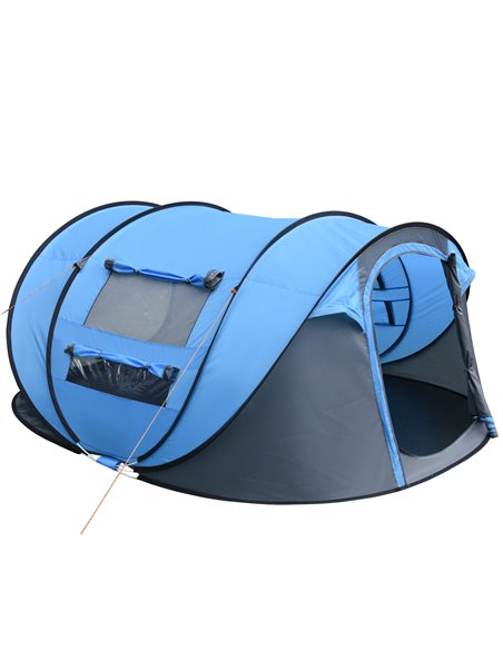 Outsunny 4-5 Person Pop-up Waterproof Camping Tent, Sky Blue A20-169V00BU - pic 65023 | FastDaddyshop