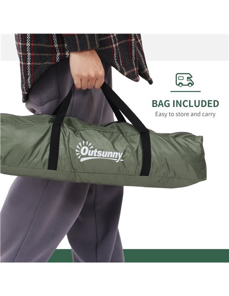 Outsunny 2 Person Camping Tent, Camouflage Tent with Zipped Doors, Storage Pocket, Portable Handy Bag, Dark Green A20-260DG - pic 65037 | FastDaddyshop