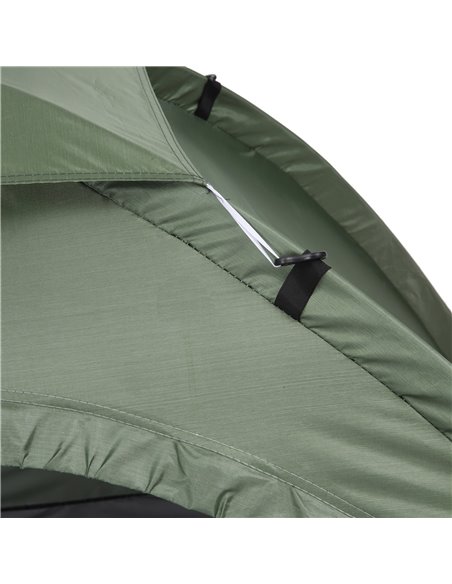 Outsunny 2 Person Camping Tent, Camouflage Tent with Zipped Doors, Storage Pocket, Portable Handy Bag, Dark Green A20-260DG - pic 65039 | FastDaddyshop