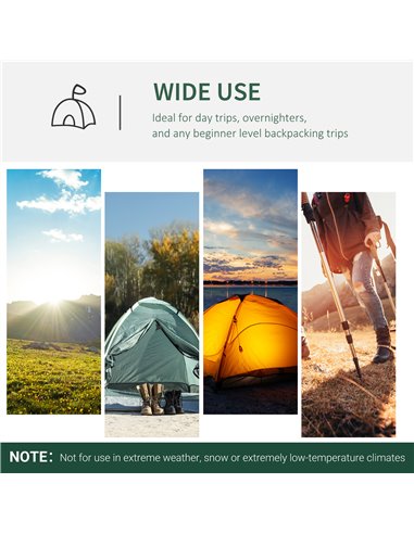 Outsunny Dome Camping Tent for 2, Waterproof with Large Windows, Adventure Ready, Green & Yellow A20-174YL