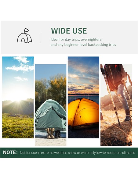 Outsunny Dome Camping Tent for 2, Waterproof with Large Windows, Adventure Ready, Green & Yellow A20-174YL - pic 65056 | FastDaddyshop