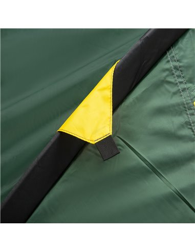 Outsunny Dome Camping Tent for 2, Waterproof with Large Windows, Adventure Ready, Green & Yellow A20-174YL