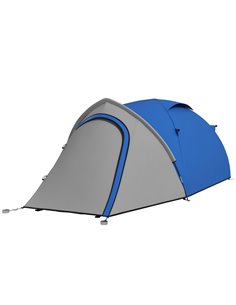 Outsunny Waterproof 2-Person Dome Camping Tent with Large Viewing Windows, Quick Setup, Blue and Grey A20-174V00BU