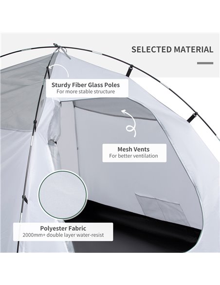 Outsunny Waterproof 2-Person Dome Camping Tent with Large Viewing Windows, Quick Setup, Blue and Grey A20-174V00BU - pic 65066 | FastDaddyshop