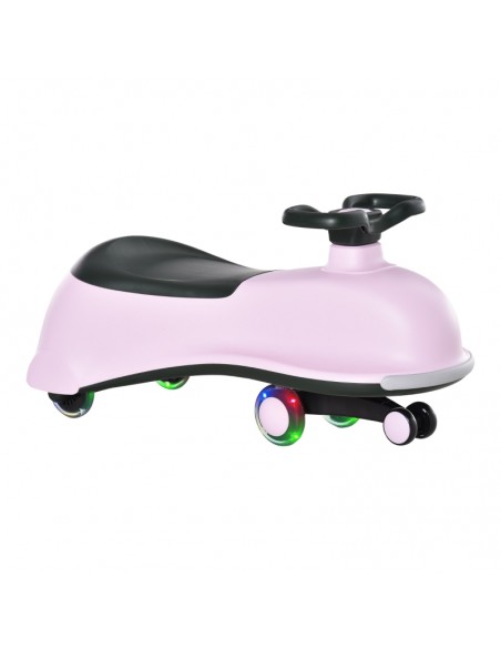 Homcom Ride on Wiggle Car with LED Flashing Wheels Pink - pic 6507 | FastDaddyshop