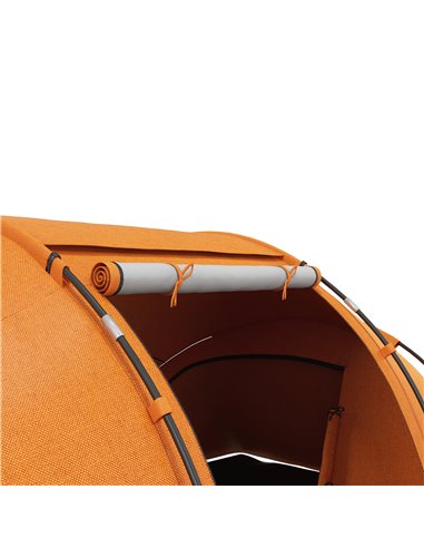 Outsunny 4-6 Man Camping Tent w/ Two Bedroom, Hiking Sun Shelter, UV Protection Tunnel Tent, Orange A20-044V00OG