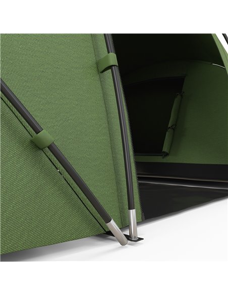Outsunny 4-6 Man Camping Tent w/ Two Bedroom, Hiking Sun Shelter, UV Protection Tunnel Tent, Dark Green A20-044V00DG - pic 65084 | FastDaddyshop