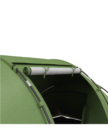 Outsunny 4-6 Man Camping Tent w/ Two Bedroom, Hiking Sun Shelter, UV Protection Tunnel Tent, Dark Green A20-044V00DG