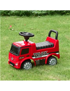 Homcom 3-in-1 Ride On Car Kids Mercedes Truck Storage Handle Red 2