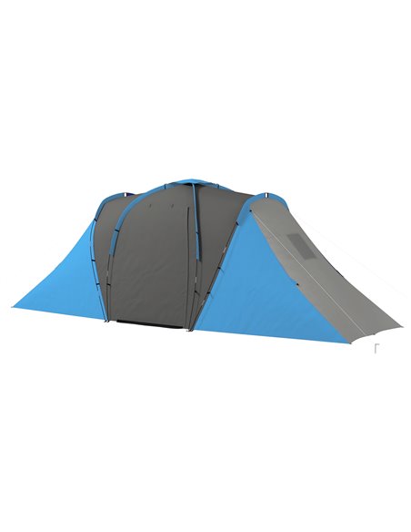 Outsunny Large Camping Tent Tunnel Tent with 2 Bedroom, Blue A20-344V00BU - pic 65095 | FastDaddyshop