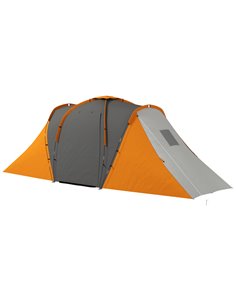Outsunny Large Camping Tent Tunnel Tent with 2 Bedroom, Orange A20-344V00OG