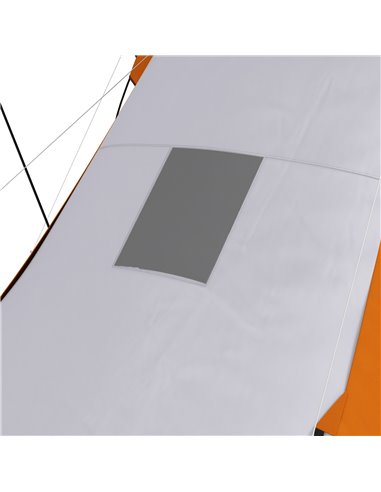 Outsunny Large Camping Tent Tunnel Tent with 2 Bedroom and Living Area, 2000mm Waterproof, Portable with Bag for 4-6 Man, Orange