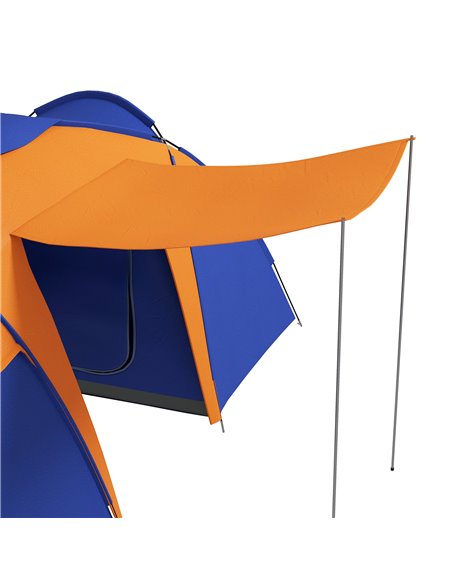 Outsunny 4-6 Person Camping Tunnel Tent with 2 Bedrooms, Living Area, Porch, 2000mm Waterproof, Easy Setup, Portable with Bag A2 - pic 65120 | FastDaddyshop