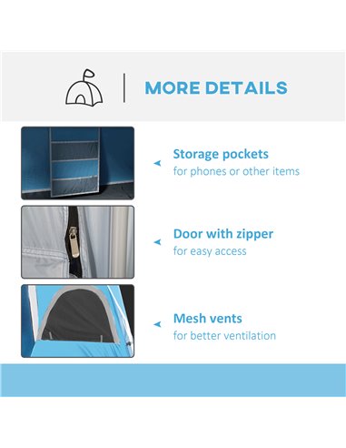Outsunny 4-8 Person Camping Tent Family Tent with 2 Room, Mesh Windows, Easy Set Up for Backpacking, Hiking, Outdoor, Blue A20-2