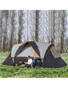 Outsunny 5-6 Man Dome Camping Tent Hiking Shelter, Multicolor A20-132V00MX 2