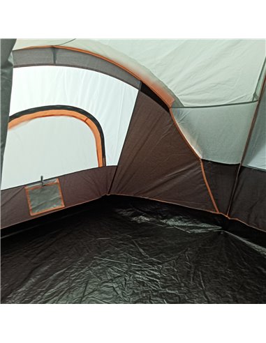 Outsunny 5-6 Man Dome Camping Tent Hiking Shelter UV Protection 3000mm Water Resistant Tunnel Tent - Multicolor A20-132V00MX