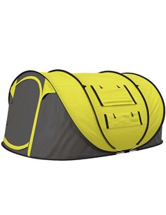 Outsunny 4-5 Person Pop-up Waterproof Camping Tent, Yellow A20-169V00YL