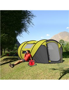Outsunny 4-5 Person Pop-up Waterproof Camping Tent, Yellow A20-169V00YL 2