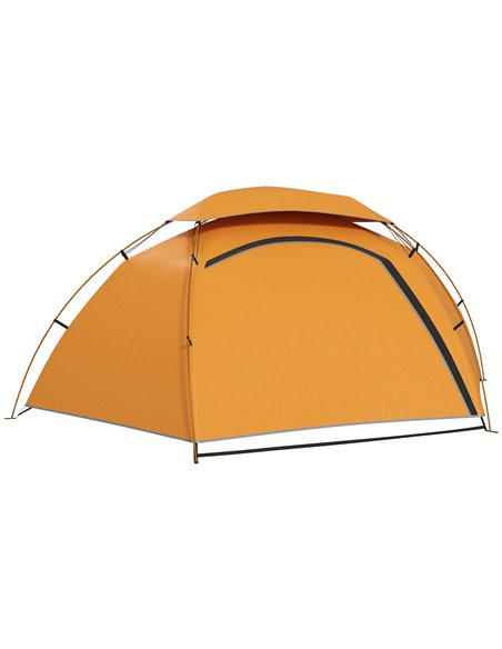 Outsunny Dome Camping Tent with Aluminium Frame, 2000mm Waterproof, Removable Rainfly, for 1-2 Persons, Orange A20-418V00OG - pic 65149 | FastDaddyshop
