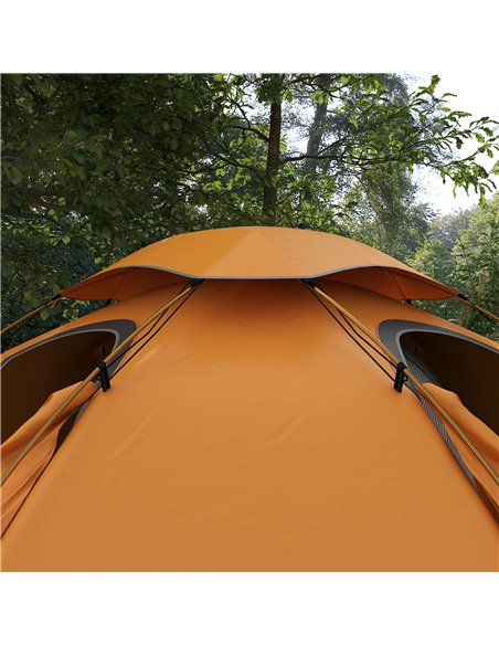 Outsunny Dome Camping Tent with Aluminium Frame, 2000mm Waterproof, Removable Rainfly, for 1-2 Persons, Orange A20-418V00OG - pic 65156 | FastDaddyshop