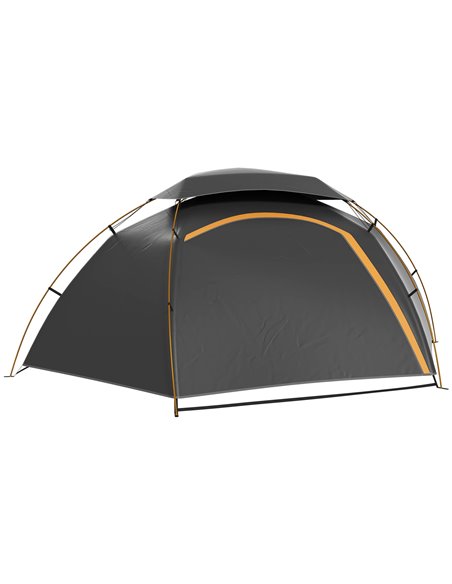 Outsunny Dome Camping Tent with Aluminium Frame, Removable Rainfly, 2000mm Waterproof, for 1-2 Persons, Grey A20-418V00CG - pic 65158 | FastDaddyshop