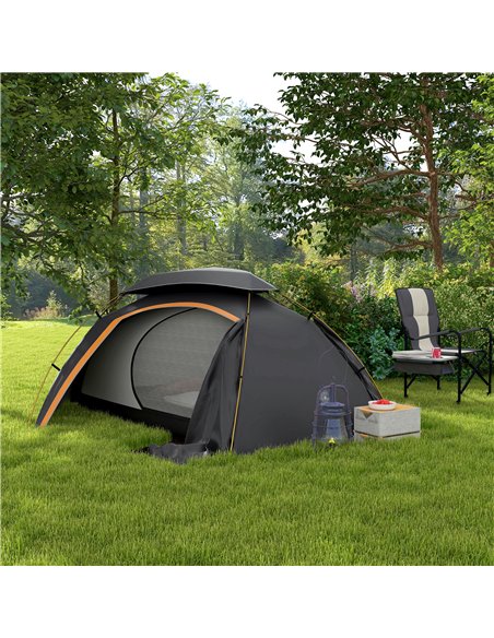 Outsunny Dome Camping Tent with Aluminium Frame, Removable Rainfly, 2000mm Waterproof, for 1-2 Persons, Grey A20-418V00CG - pic 65159 | FastDaddyshop