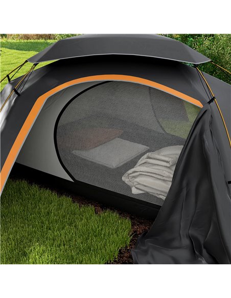 Outsunny Dome Camping Tent with Aluminium Frame, Removable Rainfly, 2000mm Waterproof, for 1-2 Persons, Grey A20-418V00CG - pic 65166 | FastDaddyshop