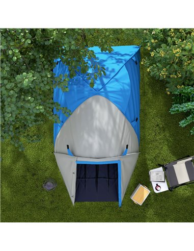 Outsunny Portable Family Camping Tent, 2-3 Person, Dual-Room, 2000mm Waterproof with Carry Bag for Outdoor Adventures, Blue A20-