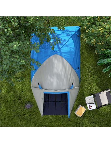 Outsunny Portable Family Camping Tent, 2-3 Person, Dual-Room, 2000mm Waterproof with Carry Bag for Outdoor Adventures, Blue A20- - pic 65174 | FastDaddyshop