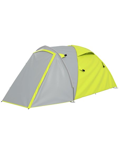 Outsunny Waterproof Camping Tent for 2-3 Persons, Yellow A20-423V00YG - pic 65176 | FastDaddyshop