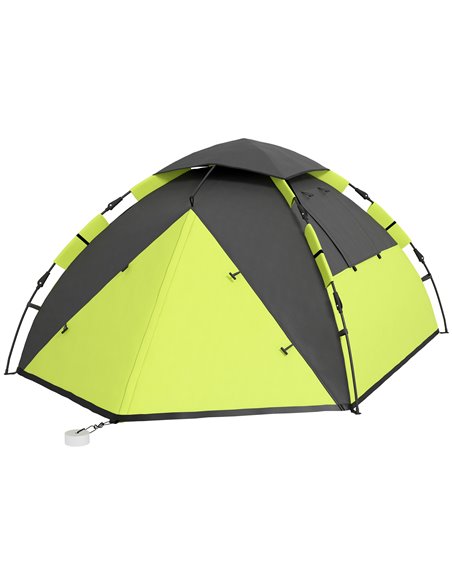 Outsunny Family Camping Tent for 3-4 Persons, 2000mm Waterproof, Quick Setup, Portable with Carry Bag, Green A20-420V00GN - pic 65185 | FastDaddyshop