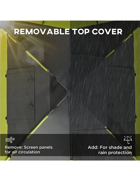 Outsunny Family Camping Tent for 3-4 Persons, 2000mm Waterproof, Quick Setup, Portable with Carry Bag, Green A20-420V00GN - pic 65188 | FastDaddyshop