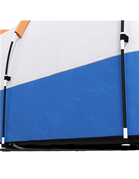 Outsunny Camping Tent, Large Tunnel Tent with Bedroom and Living Area, 2000mm Waterproof, Portable with Bag for 2-3 Man, Orange  - pic 65210 | FastDaddyshop