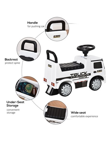 HOMCOM 3-in-1 Ride On Car Licensed Mercedes-Benz Truck Stroller Toddler Under Seat Storage Handle Steering Wheel Horn for Baby 1 - pic 6522 | FastDaddyshop