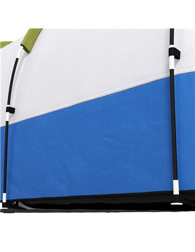 Outsunny Camping Tent, Large Tunnel Tent with Bedroom and Living Area, 2000mm Waterproof, Portable with Bag for 2-3 Man, Green A