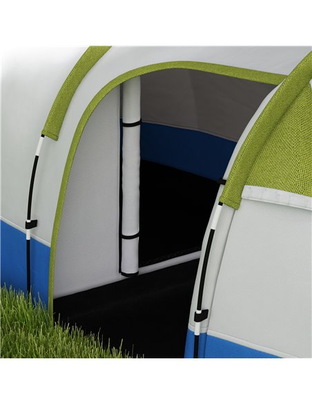 Outsunny Camping Tent, Large Tunnel Tent with Bedroom and Living Area, 2000mm Waterproof, Portable with Bag for 2-3 Man, Green A - pic 65229 | FastDaddyshop