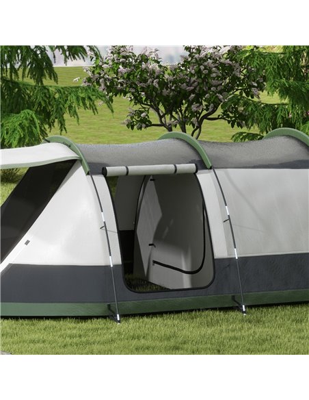 Outsunny Family Camping Tunnel Tent for 3-4 Persons, 2000mm Waterproof, Lightweight with Carry Bag, Green A20-417V00GN - pic 65238 | FastDaddyshop
